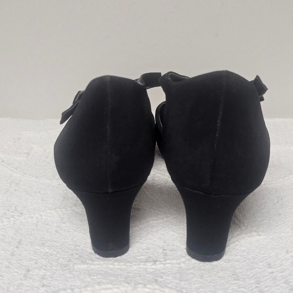 Ros Hommerson Black Heidi Retro Sandal Pin-Up Girl Heel 70s Style Size 10 Womens - Picture 5 of 9